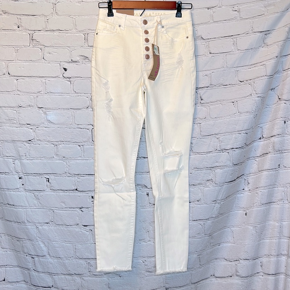 Vanilla Star High Rise Skinny Off-White Jeans Size 3 Brand New W/Tags